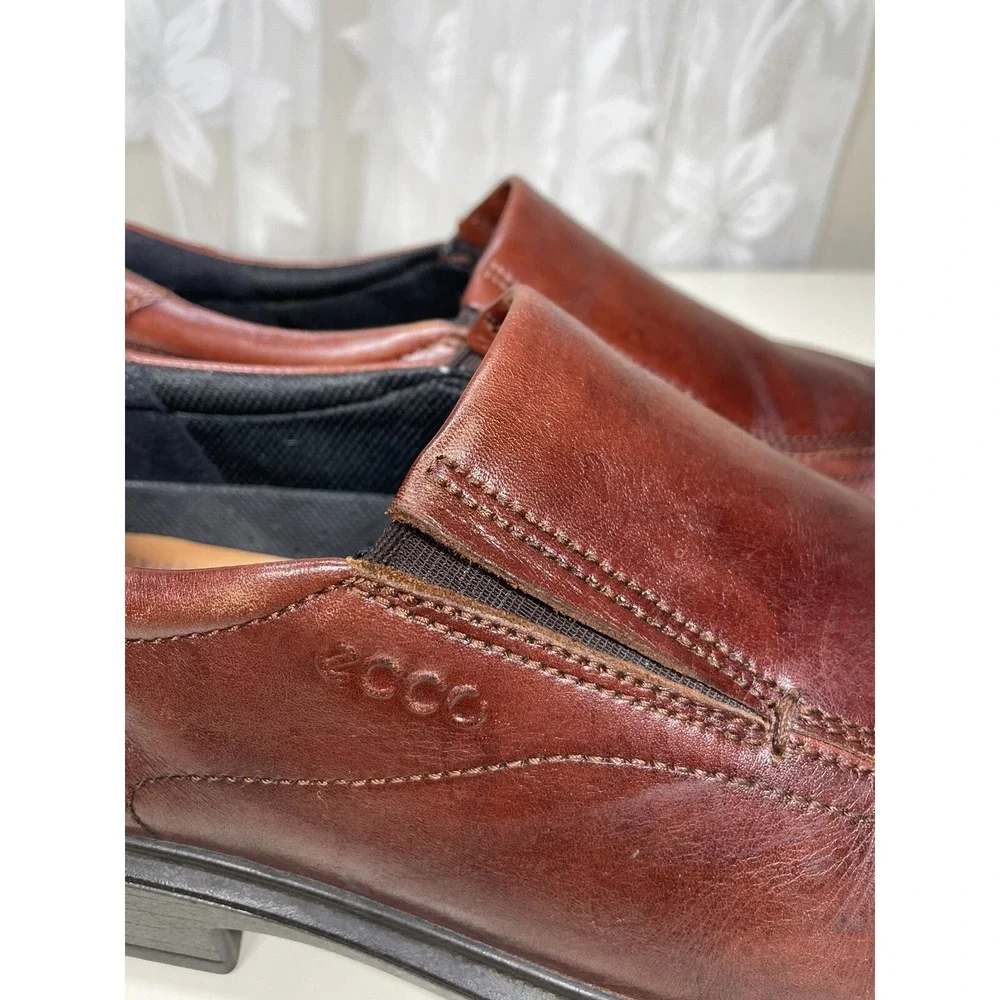 ECCO Shoes Sz Euro 45 ,US 11 -11,5 Brown Loafer Leather Men